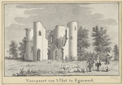 Ruinas del castillo en Egmond de Cornelis van Noorde (attributed to)