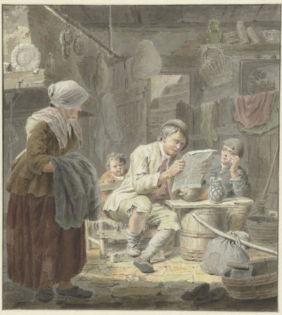 El lector de periódicos de Cornelis van Noorde