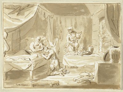 Jacob recibe la bendición de Isaac de Cornelis van Noorde