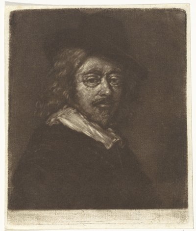 Retrato de Frans Hals con sombrero de Cornelis van Noorde