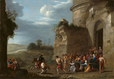 Cristo llevando la cruz de Cornelis van Poelenburch