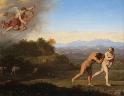 La expulsión del paraíso de Cornelis van Poelenburch