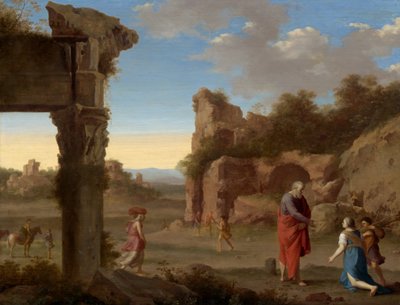 El profeta Elías y la viuda de Sarepta de Cornelis van Poelenburch