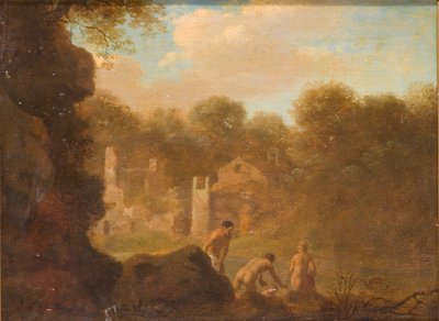 Paisaje con ninfas bañándose, 1606-1667 de Cornelis van Poelenburgh