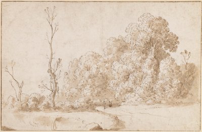 Un paisaje boscoso de Cornelis van Poelenburgh or Poelenburch