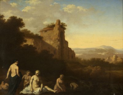 Ninfas bañándose de Cornelis van Poelenburgh or Poelenburch