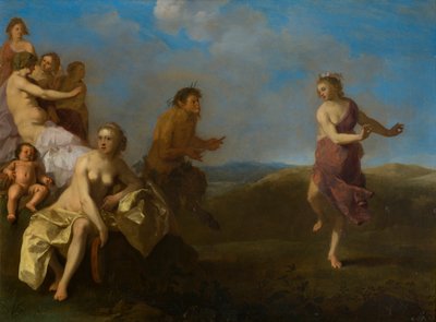Ninfas y sátiro, c.1621 (óleo sobre cobre) de Cornelis van Poelenburgh or Poelenburch