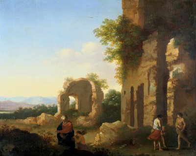 La Partida de Abraham e Isaac, siglo XVII de Cornelis van Poelenburgh or Poelenburch