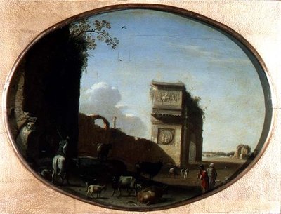 Las ruinas de Roma de Cornelis van Poelenburgh or Poelenburch