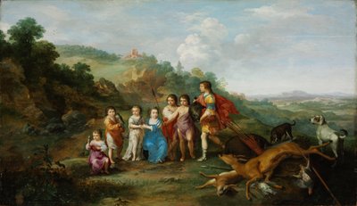 Los Siete Hijos del Rey del Invierno, 1628 de Cornelis van Poelenburgh or Poelenburch