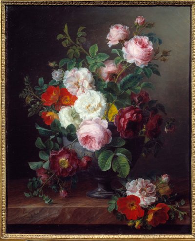 Jarrón de flores. Pintura de Gerard van Spaendonck (1756-1840) 1806 Lyon, Museo de Bellas Artes de Cornelis van Spaendonck