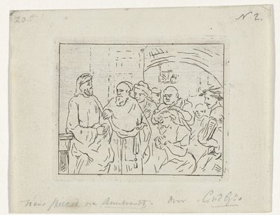 Cristo y la mujer sorprendida en adulterio de Cornelis van der Griendt