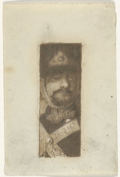 retrato, de, un, soldado de Cornelis van der Griendt