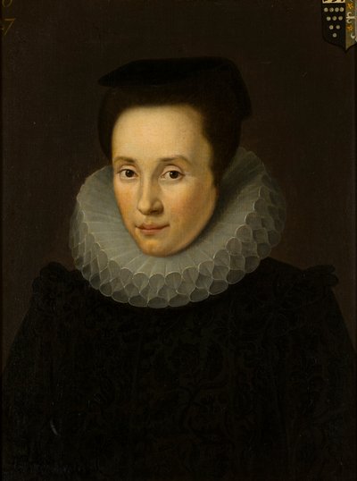 Retrato de Elizabeth Helyar, Sra. John Bridgeman (1586-1636), c.1610-36 (óleo sobre lienzo) de Cornelius (attr. to) Janssen van Ceulen