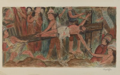 "Vía Crucis" nº 11. "Jesús está clavado en la cruz de Cornelius Christoffels