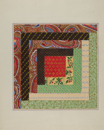 Cuadro de colcha de cabaña de troncos de Cornelius Christoffels and Margaret Linsley