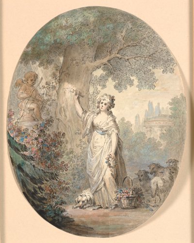 Pastora marcando un árbol de Cornelius Høyer
