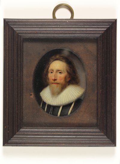 Un caballero con jubón negro rasgado de Cornelius I Johnson