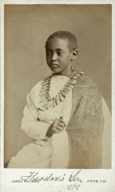 Príncipe Alamayu, hijo del emperador Teodoro II de Abisinia, Ryde, Inglaterra, 1868 de Cornelius Jabez Hughes