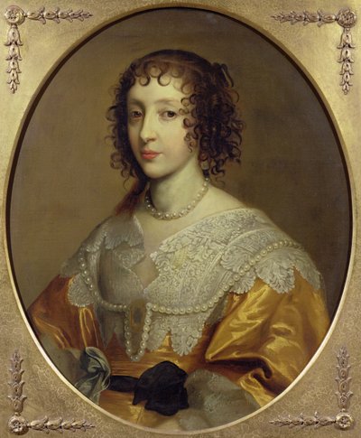 Retrato de Henrietta Maria (1609-69), Reina consorte de Carlos I de Gran Bretaña e Irlanda de Cornelius Janssen van Ceulen