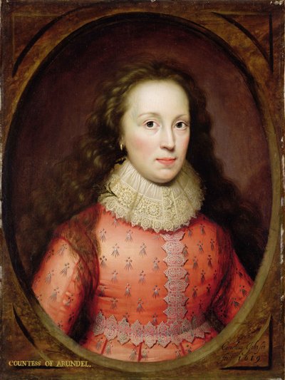 Retrato de una mujer, tradicionalmente identificada como la Condesa de Arundel, 1619 de Cornelius Janssen van Ceulen