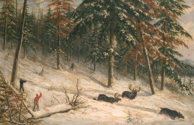 Caza de alces de Cornelius Krieghoff
