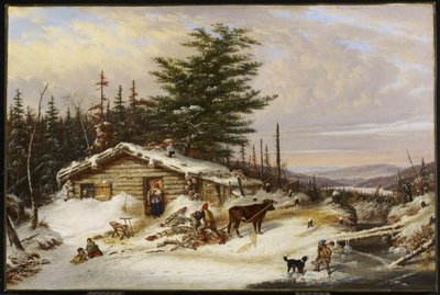 Casa de troncos del colono de Cornelius Krieghoff