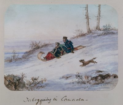 Tobogán en Canadá de Cornelius Krieghoff