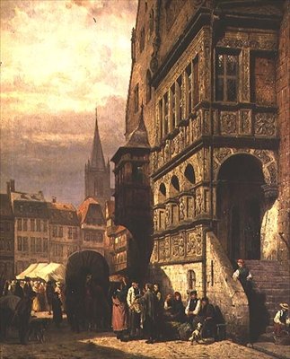 Ayuntamiento y mercado, Halberstadt de Cornelius Springer