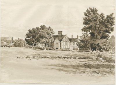 Oaken - Casa de Campo: dibujo en sepia, 5 de agosto de 1820 de Cornelius Varley