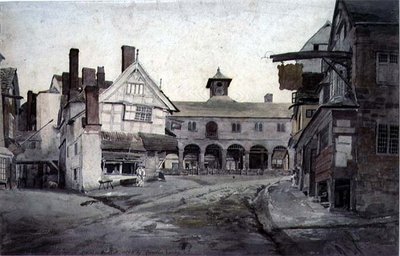 La plaza del mercado, Ross, Herefordshire de Cornelius Varley