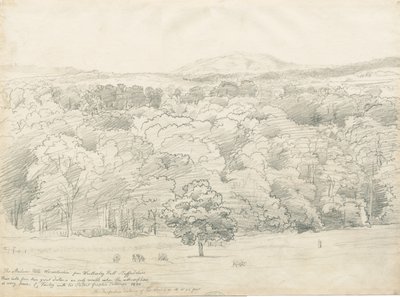 Wrottesley Hall - Vista de las Colinas Malvern de Cornelius Varley
