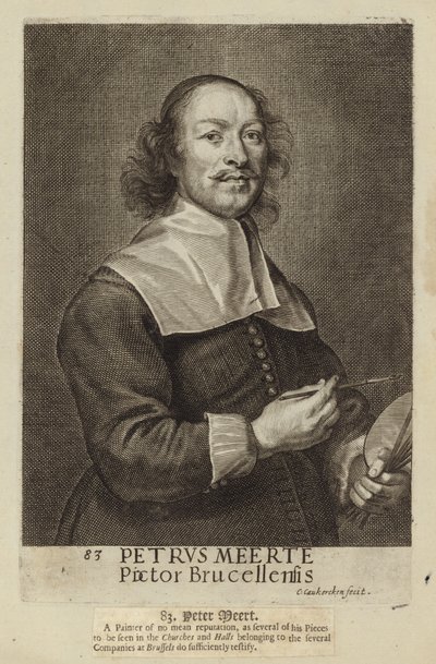 Peter Meert, pintor flamenco. Grabado por Cornelis van Caukercken de Cornelius van Caukercken