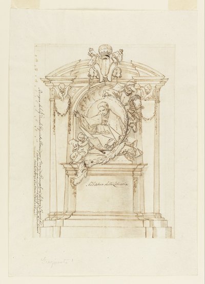Diseño de un monumento de Corrado Giaquinto