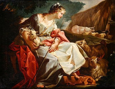 Rebeca como pastora de Corrado Giaquinto