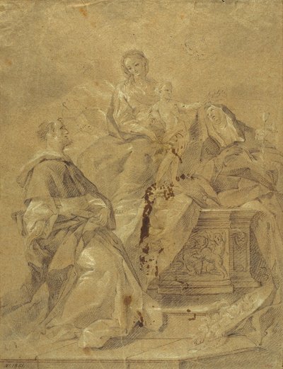 Virgen con el Niño, Santa Catalina de Siena y Santo Domingo de Corrado Giaquinto