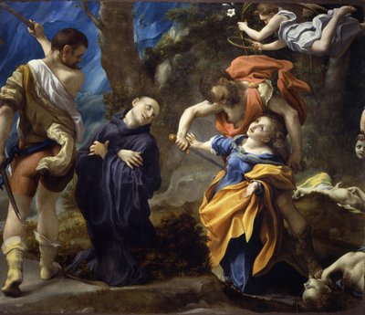 Martirio de los Santos Plácido, Flavia Domitila, Eutiquio y Victorino, 1525 de Correggio