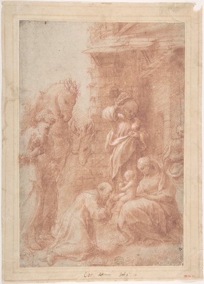 La adoración de los magos de Correggio