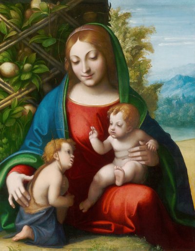 Virgen y Niño con el joven San Juan Bautista de Correggio