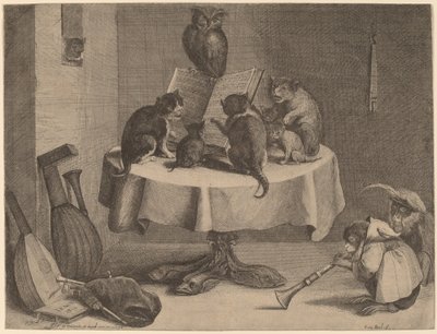 El concierto del gato de Coryn Boel after David Teniers the Younger