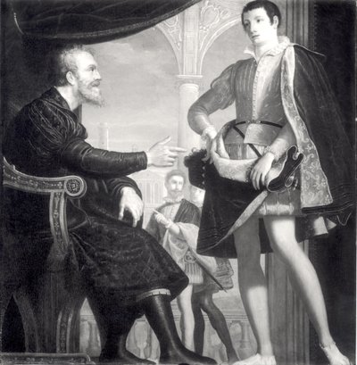 Miguel Ángel (1475-1564) y Francisco I (1541-87) de Medici de Cosimo Gamberucci or Gambaruccio