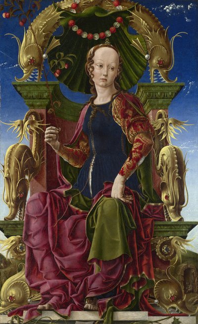 Una musa Calíope, 1455-1460 de Cosimo Tura