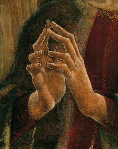 Anunciación (detalle) de Cosimo Tura