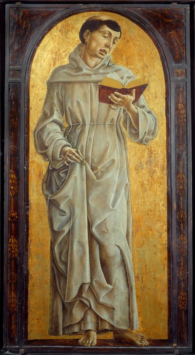 San Antonio de Padua leyendo de Cosimo Tura