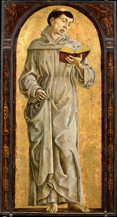 San Antonio de Padua (1195-1231) leyendo de Cosimo Tura
