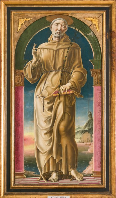 San Antonio de Padua (óleo y temple sobre tabla) de Cosimo Tura