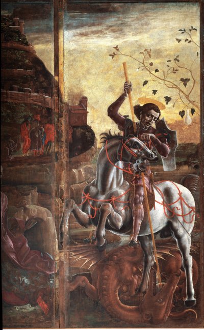 San Jorge y el dragón (detalle) de Cosimo Tura