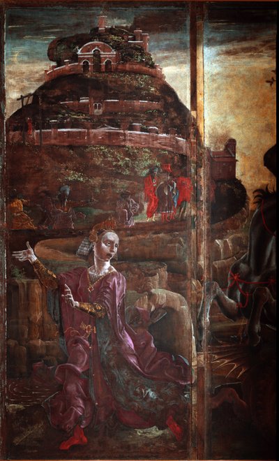 San Jorge y el Dragón (detalle) de Cosimo Tura