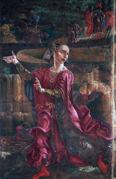 La princesa, (detalle) de San Jorge y la Princesa (o San Jorge y el Dragón) de Cosimo Tura