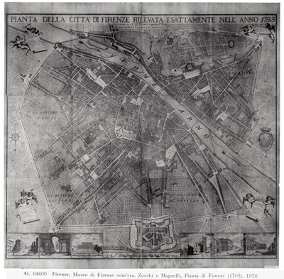 Plano de la ciudad de Florencia, 1783 de Cosimo Zocchi